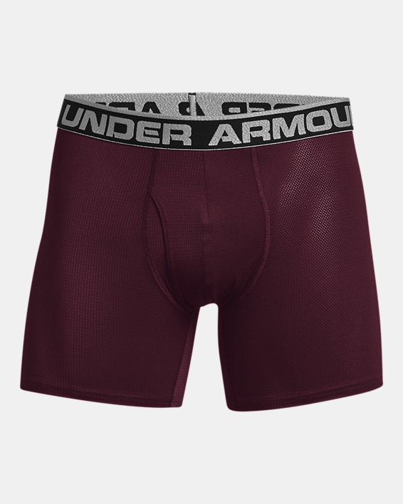 Under Armour Herren Tech Mesh 6in 2 Pack atmungsaktive Boxershorts für Männer komfortable Unterwäsche mit Hosenschlitz